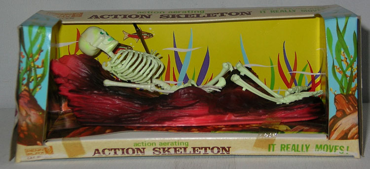 1972 Penn Plax ACTION SKELETON Forgotten Prisoner Aquarium ...